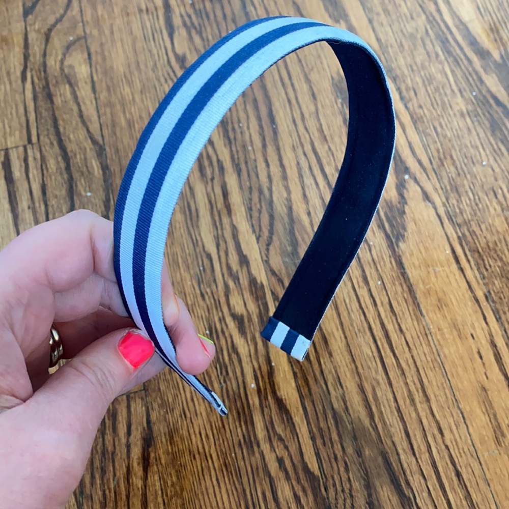 Blue and white headband